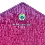 サンローラン SAINT LAURENT カサンドラ クラシック チェーンウォレット 377828 レッド ゴールド金具 グレインレザー レディース ショルダーバッグ