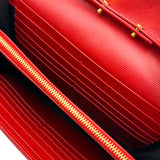 サンローラン SAINT LAURENT カサンドラ クラシック チェーンウォレット 377828 レッド ゴールド金具 グレインレザー レディース ショルダーバッグ