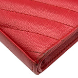 サンローラン SAINT LAURENT カサンドラ クラシック チェーンウォレット 377828 レッド ゴールド金具 グレインレザー レディース ショルダーバッグ