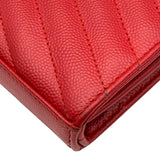 サンローラン SAINT LAURENT カサンドラ クラシック チェーンウォレット 377828 レッド ゴールド金具 グレインレザー レディース ショルダーバッグ