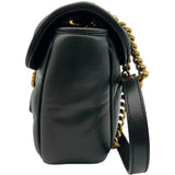 グッチ GUCCI GGマーモント チェーンショルダーバッグ 443497 ブラック ゴールド金具 レザー レディース ショルダーバッグ