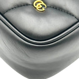 グッチ GUCCI GGマーモント チェーンショルダーバッグ 443497 ブラック ゴールド金具 レザー レディース ショルダーバッグ