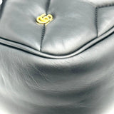 グッチ GUCCI GGマーモント チェーンショルダーバッグ 443497 ブラック ゴールド金具 レザー レディース ショルダーバッグ