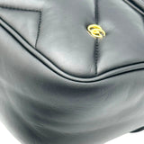 グッチ GUCCI GGマーモント チェーンショルダーバッグ 443497 ブラック ゴールド金具 レザー レディース ショルダーバッグ