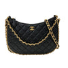 シャネル CHANEL ラージ ホーボーバッグ AS4368 ブラック ゴールド金具 ラムスキン レディース ショルダーバッグ