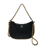 シャネル CHANEL ラージ ホーボーバッグ AS4368 ブラック ゴールド金具 ラムスキン レディース ショルダーバッグ
