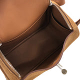 エルメス HERMES リンディミニ W刻 ゴールド シルバー金具 グリズリー・スイフト レディース ショルダーバッグ