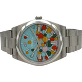 ロレックス ROLEX オイスター パーペチュアル 41 124300 セレブレーションモチーフ/ターコイズブルー ステンレススチール 自動巻き メンズ 腕時計