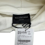 バレンシアガ BALENCIAGA CHAMPSロゴプリントスウェットパーカー 818433 ホワイト コットン ユニセックス パーカー