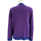 グッチ GUCCI GG総柄カシミヤ混ニットセーター 597723 ネイビー ウール メンズ セーター