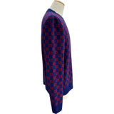 グッチ GUCCI GG総柄カシミヤ混ニットセーター 597723 ネイビー ウール メンズ セーター