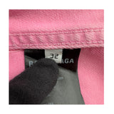 バレンシアガ BALENCIAGA フロントロゴ デニムジャケット 594386 ピンク コットン メンズ デニムジャケット