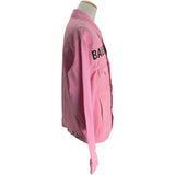 バレンシアガ BALENCIAGA フロントロゴ デニムジャケット 594386 ピンク コットン メンズ デニムジャケット