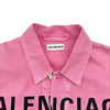 バレンシアガ BALENCIAGA フロントロゴ デニムジャケット 594386 ピンク コットン メンズ デニムジャケット