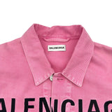 バレンシアガ BALENCIAGA フロントロゴ デニムジャケット 594386 ピンク コットン メンズ デニムジャケット