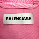 バレンシアガ BALENCIAGA フロントロゴ デニムジャケット 594386 ピンク コットン メンズ デニムジャケット
