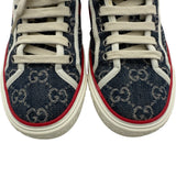 グッチ GUCCI TENNIS 1977 GGキャンバススニーカー ネイビー キャンバス レディース スニーカー