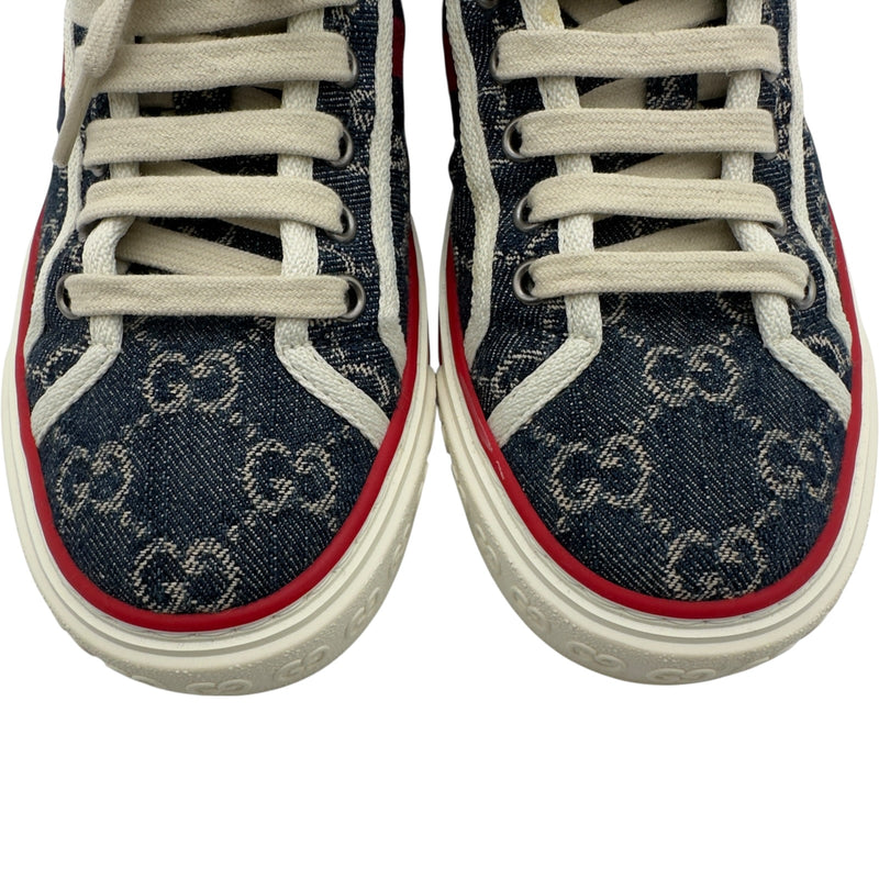 グッチ GUCCI TENNIS 1977 GGキャンバススニーカー ネイビー