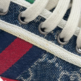グッチ GUCCI TENNIS 1977 GGキャンバススニーカー ネイビー キャンバス レディース スニーカー