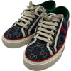 グッチ GUCCI TENNIS 1977 GGキャンバススニーカー ネイビー キャンバス レディース スニーカー