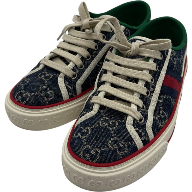 GUCCI GGキャンバス スニーカー 36 1/2サイズ グッチ GUCCI TENNIS 1977 GGキャンバススニーカー ネイビー