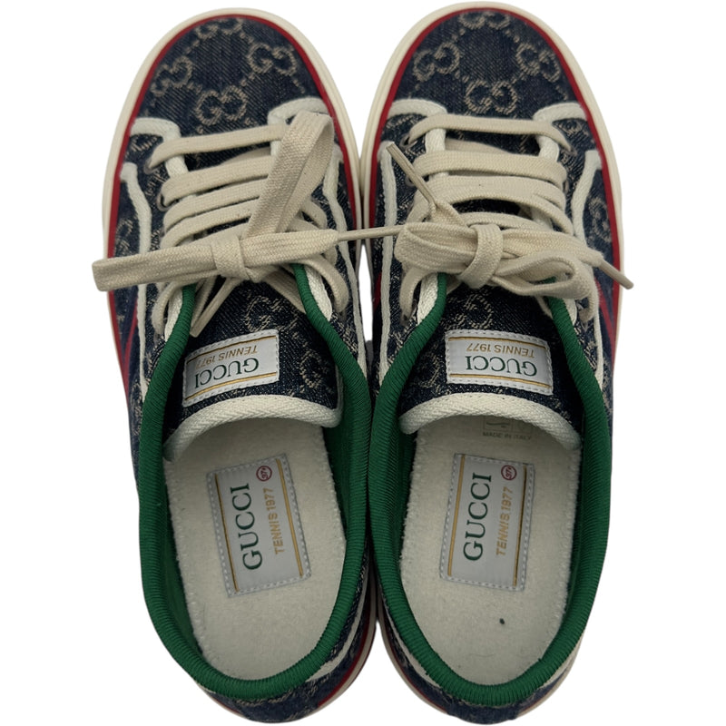GUCCI GGキャンバス柄スニーカー グッチ GUCCI TENNIS 1977 GGキャンバススニーカー ネイビー