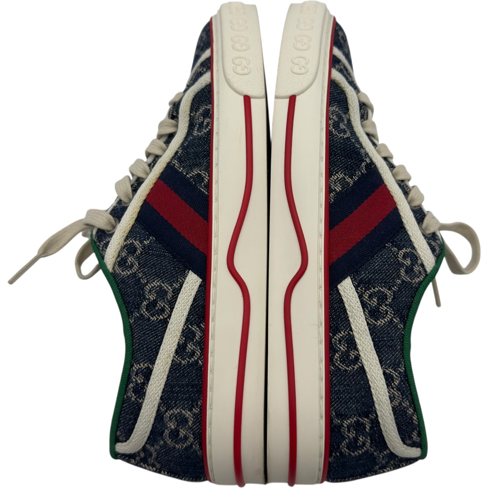 グッチ GUCCI TENNIS 1977 GGキャンバススニーカー ネイビー
