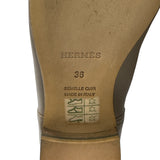 エルメス HERMES コリエドシアン ロングブーツ ベージュ レザー レディース ブーツ