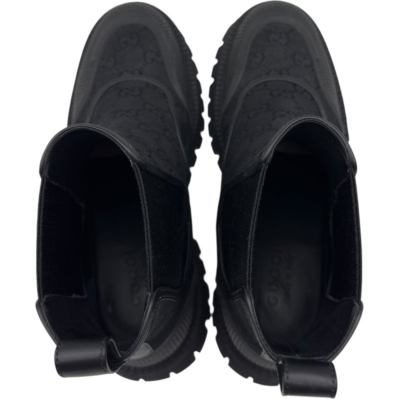 グッチ GUCCI GGキャンバス サイドゴアブーツ 739777 ブラック GG