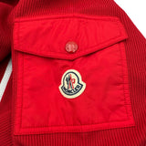 モンクレール MONCLER ドライバーズニットジャケット レッド コットン メンズ その他アウター