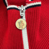 モンクレール MONCLER ドライバーズニットジャケット レッド コットン メンズ その他アウター