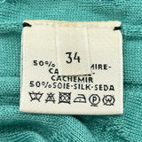 エルメス HERMES カシミヤシルクニットセーター ブルー カシミヤ レディース ニット
