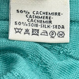 エルメス HERMES カシミヤシルクニットセーター ブルー カシミヤ レディース ニット