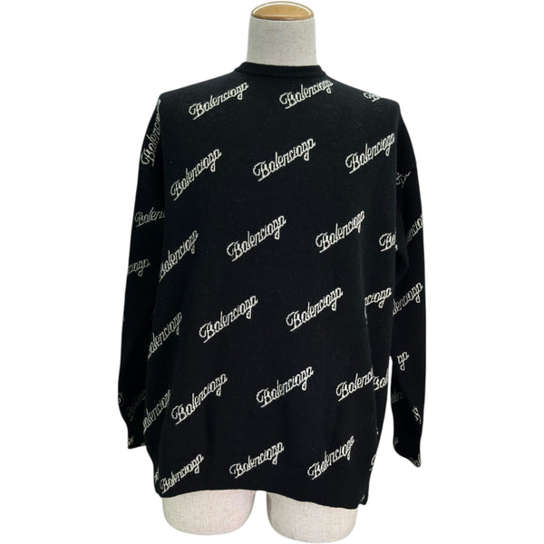 バレンシアガ BALENCIAGA スラッシュロゴ ニットセーター 646693