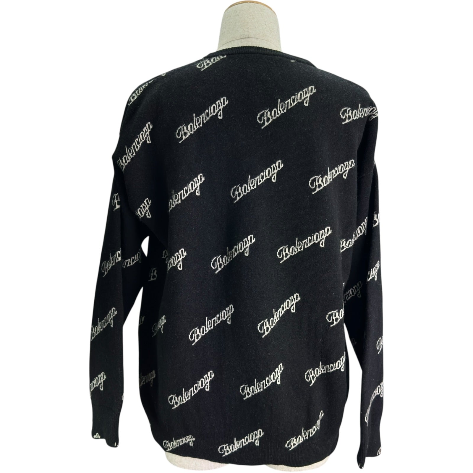 バレンシアガ BALENCIAGA スラッシュロゴ ニットセーター 646693