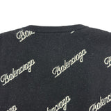 バレンシアガ BALENCIAGA スラッシュロゴ ニットセーター 646693 ブラック ウール メンズ セーター