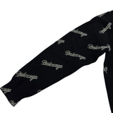 バレンシアガ BALENCIAGA スラッシュロゴ ニットセーター 646693 ブラック ウール メンズ セーター