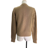 ボッテガ・ヴェネタ BOTTEGA VENETA Vネックメッシュニットセーター 646729 ベージュ ウール レディース ニット