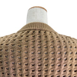 ボッテガ・ヴェネタ BOTTEGA VENETA Vネックメッシュニットセーター 646729 ベージュ ウール レディース ニット