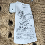 ボッテガ・ヴェネタ BOTTEGA VENETA Vネックメッシュニットセーター 646729 ベージュ ウール レディース ニット