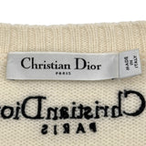 クリスチャン・ディオール Christian Dior バタフライ刺繍カシミヤニットセーター 414S57AM078 ホワイト カシミヤ レディース セーター