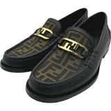 フェンディ FENDI FF総柄オーロックローファー 7D1550 ブラック レザー メンズ ローファー