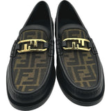 フェンディ FENDI FF総柄オーロックローファー 7D1550 ブラック レザー メンズ ローファー