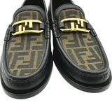 フェンディ FENDI FF総柄オーロックローファー 7D1550 ブラック レザー メンズ ローファー
