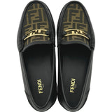 フェンディ FENDI FF総柄オーロックローファー 7D1550 ブラック レザー メンズ ローファー
