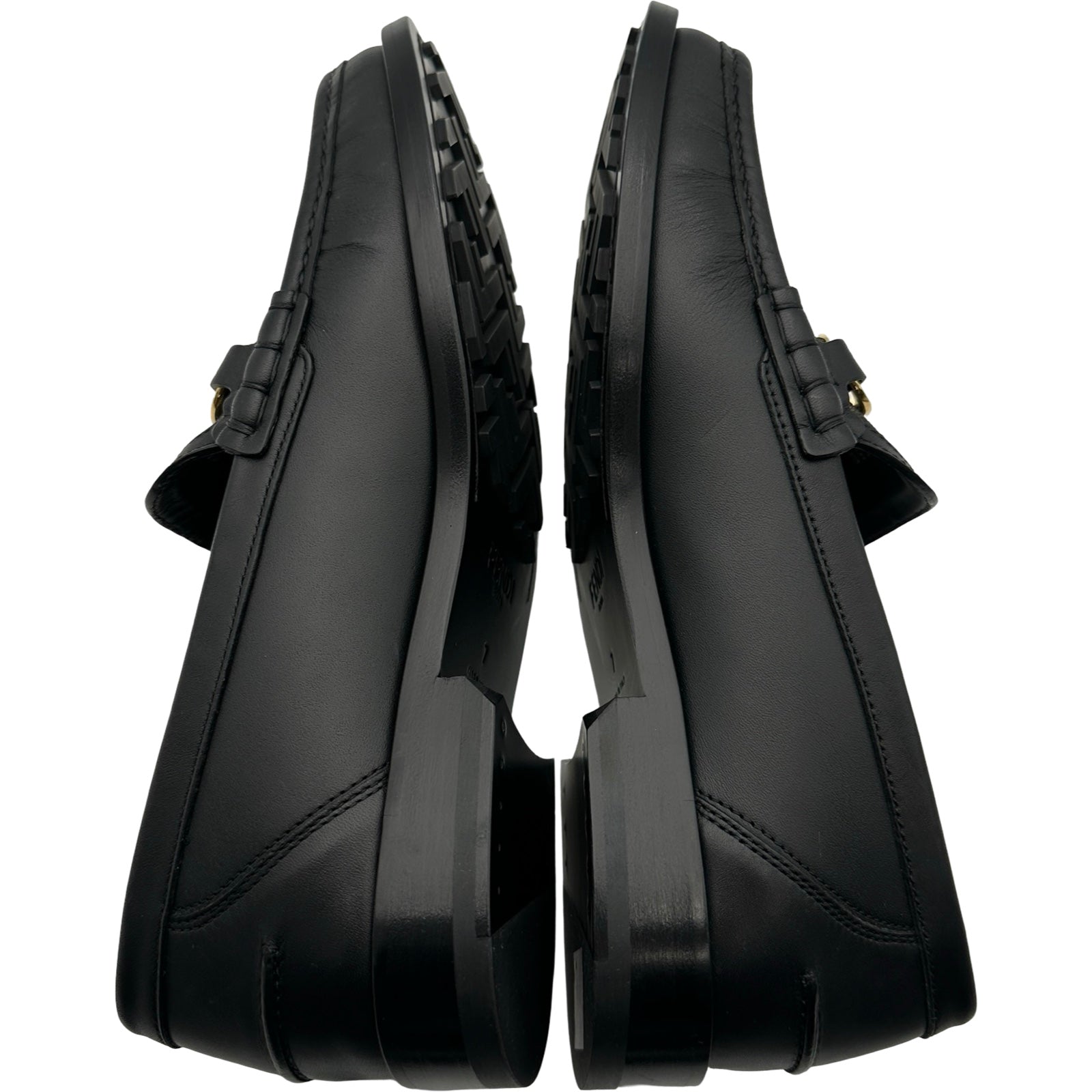 フェンディ FENDI FF総柄オーロックローファー 7D1550 ブラック レザー