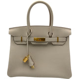 エルメス HERMES バーキン30 K刻 クレ ゴールド金具 エプソン レディース ハンドバッグ
