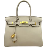 エルメス HERMES バーキン30 K刻 クレ ゴールド金具 トゴ レディース ハンドバッグ