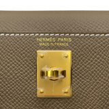 エルメス HERMES ミニケリー2 Ｋ刻 エトゥープ/ゴールド金具 エプソン レディース ショルダーバッグ