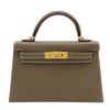 エルメス HERMES ミニケリー2 Ｋ刻 エトゥープ/ゴールド金具 エプソン レディース ショルダーバッグ